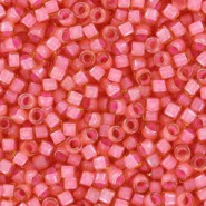Toho Treasure beads 11/0 Inside-Color Lt Topaz/Coral Pink-Lined TT-01-925